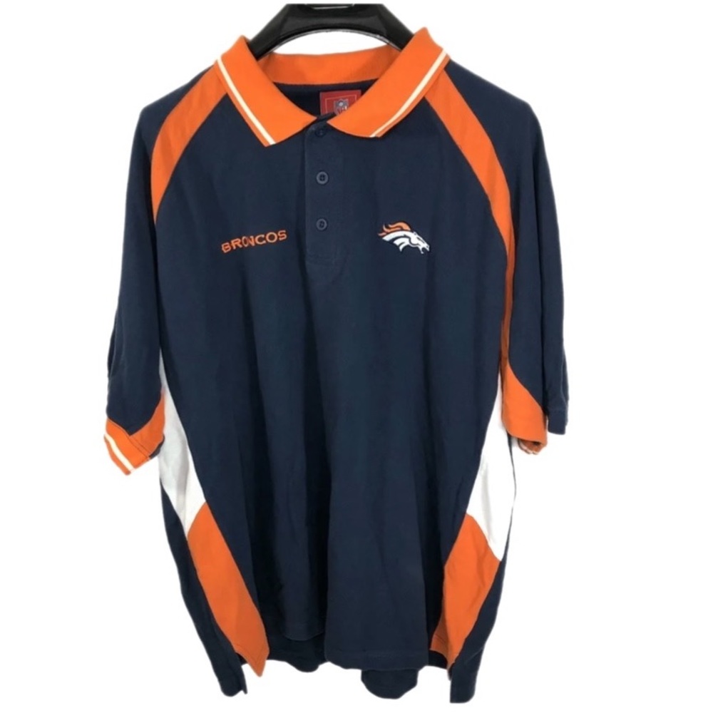 Polo Shirt NFL Broncos 100% Cotton Sz 2XL